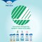 Produkty TENA ProSkin z certyfikatem ekologicznym Nordic Swan Ecolabel na tle zielonego logo.