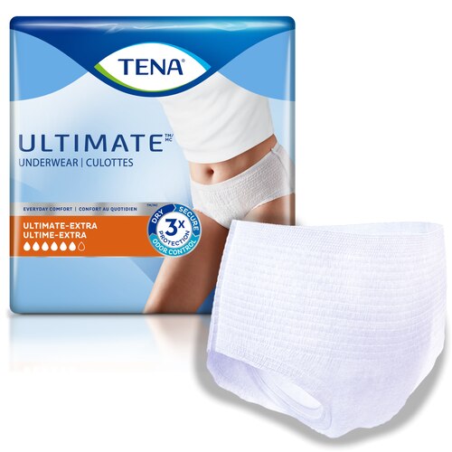 Emballage de culottes d’incontinence TENA Ultimate et produit