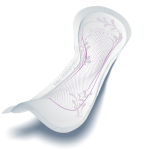 TENA Discreet Normal is an anatomically shaped pad with elasticated sides 