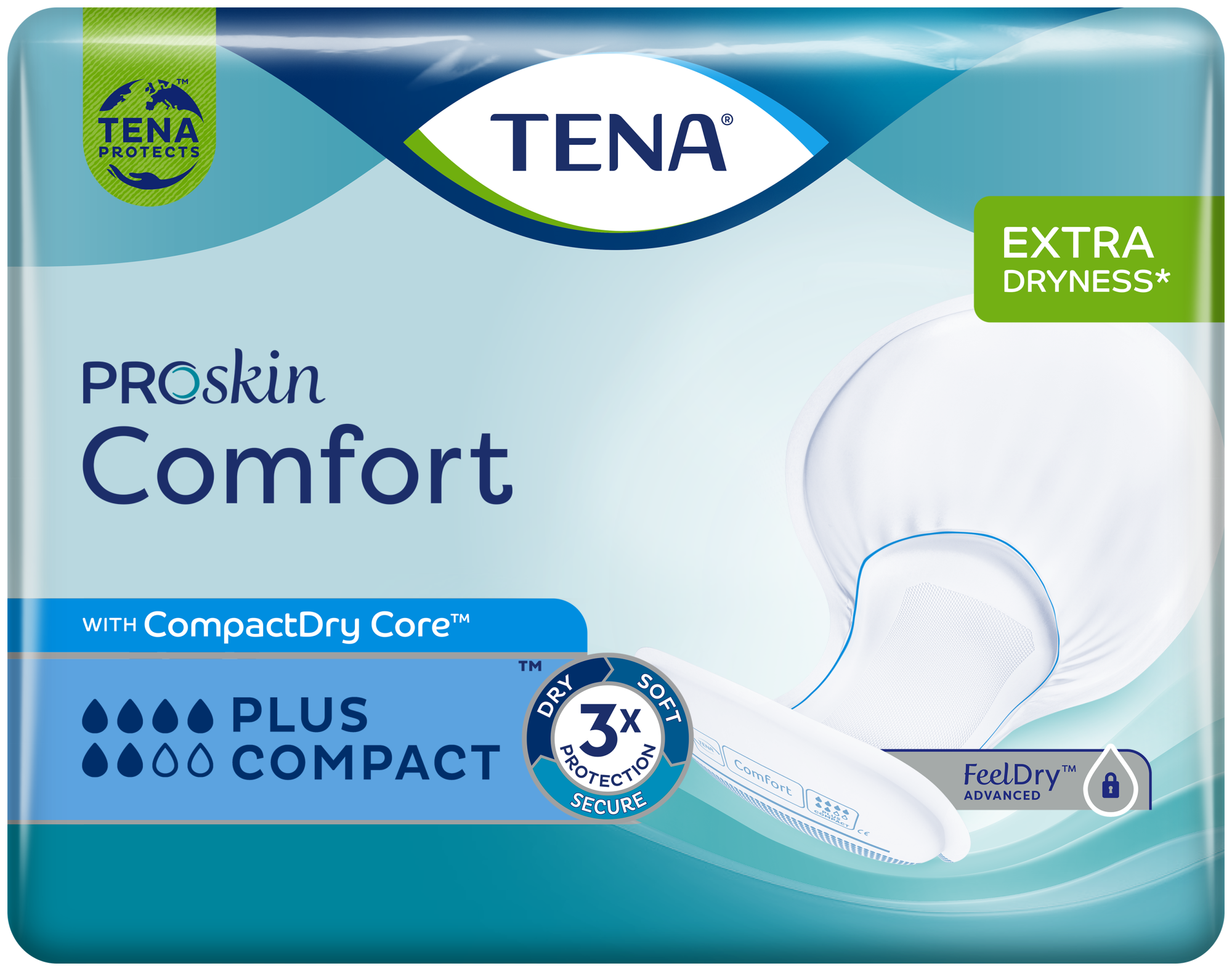 Large shaped incontinence pads