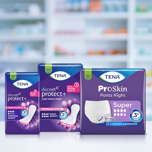 Das TENA Tag- & Nacht-Sortiment