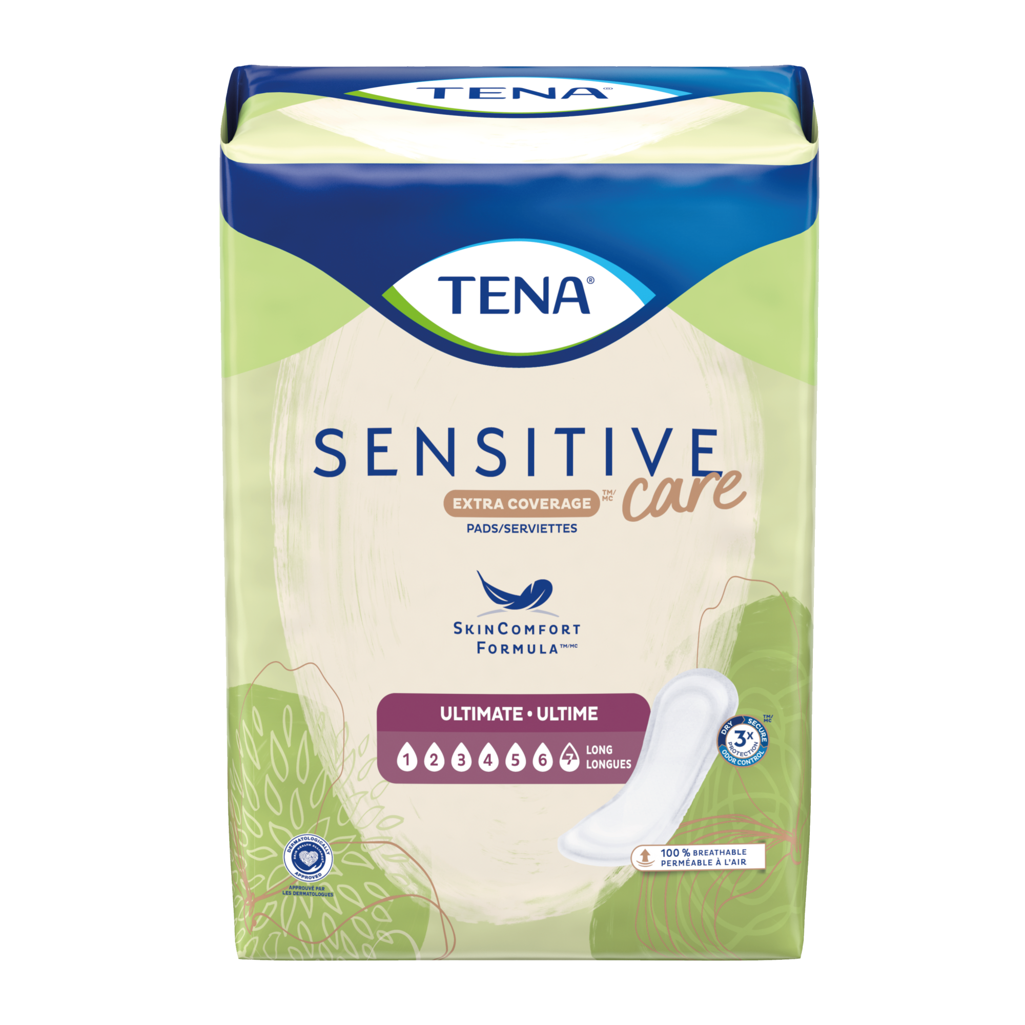 Beauty pack for TENA Sensitive Care Extra Coverage Ultimate pads