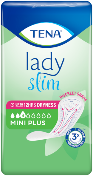 Pack shot of TENA lady slim Mini Plus pad