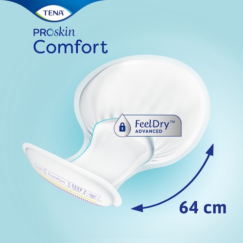 TENA ProSkin Comfort Maxi – schalenförmige Inkontinenzeinlage für mehr Komfort und Auslaufschutz