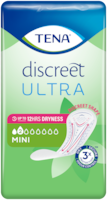 Pack shot of TENA Discreet Ultra Mini pad