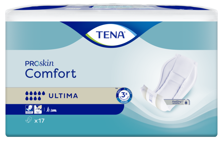 TENA Comfort Ultima ist eine bequeme, extralange und extrem saugfähige Inkontinenzeinlage