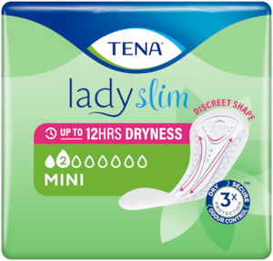 Pack shot of TENA lady slim Mini pad