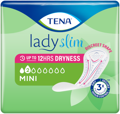 Pack shot of TENA lady slim Mini pad