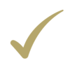 TENA tick icon in gold color