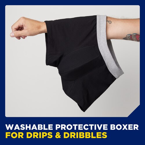 Washable protective boxer for drips and dribbles