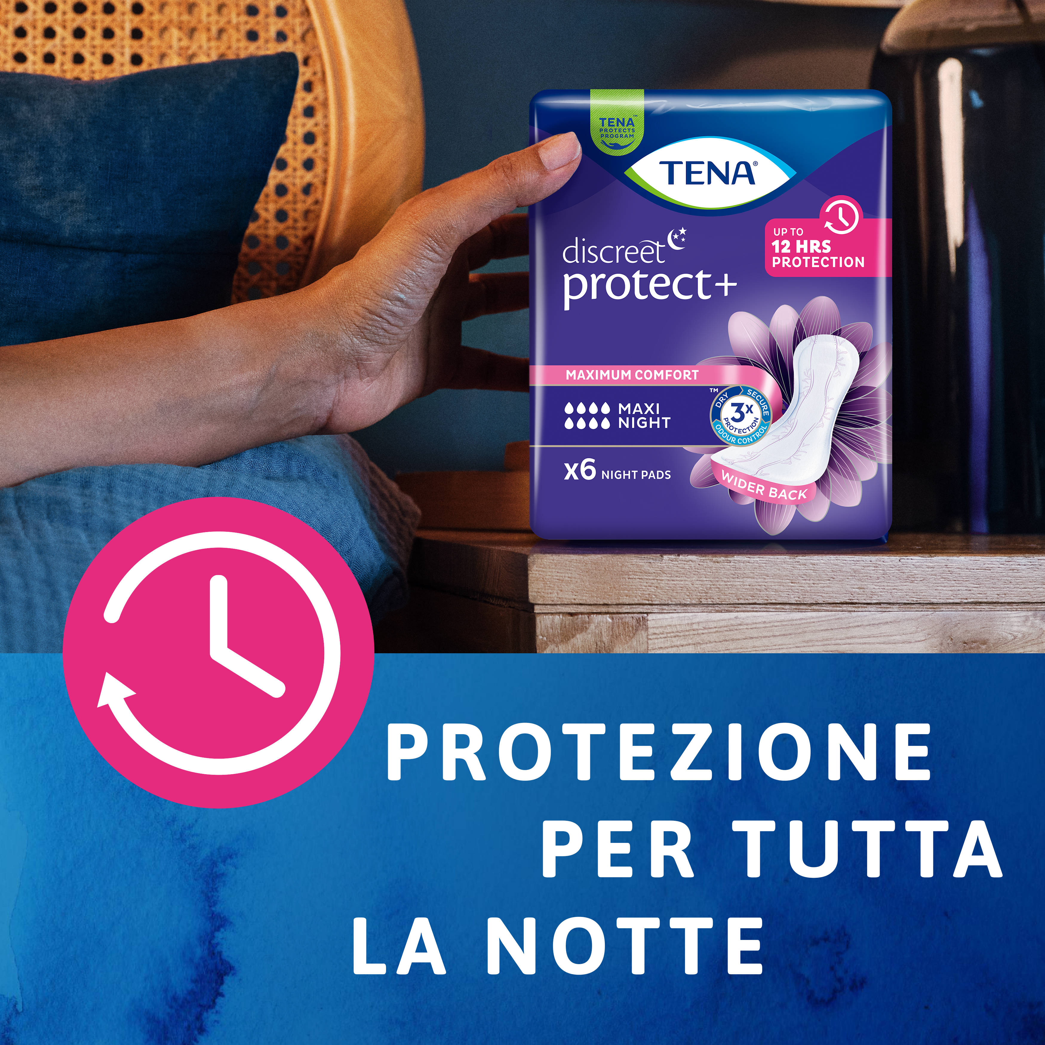 TENA Discreet Protect+ Maxi Night