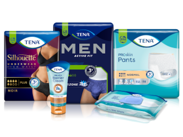 Verpakkingen van TENA producten 