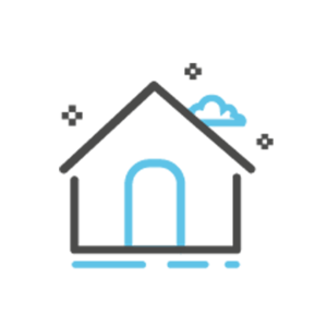 Icon illustrating a house Icon illustrating a house