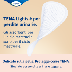 I proteggi-slip TENA lights sono specifici per le perdite urinarie