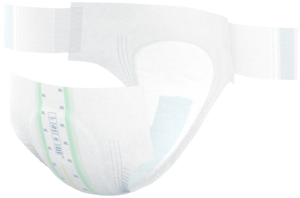 TENA ProSkin Slip Bariatric Super med elastisk sidestykke og velcrolukninger, der giver perfekt, fleksibel og sikker pasform