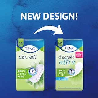 Nuovo look! TENA Discreet Ultra Mini
