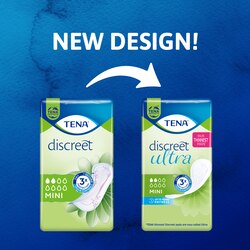 Νέα σχεδίαση! TENA Discreet Ultra Mini