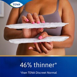 46 % tynnere enn TENA Discreet Normal