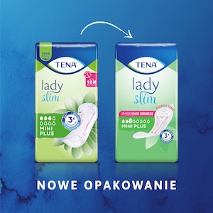 Prezentacja nowego opakowania TENA Lady Mini Plus w porównianiu z poprzednią wersją