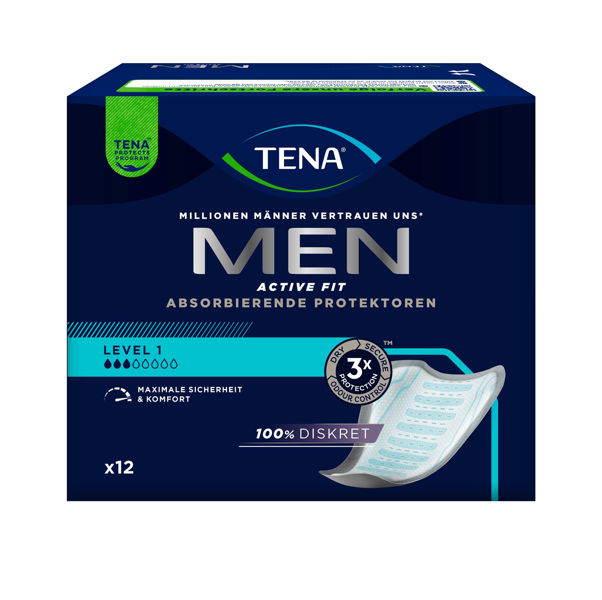 TENA Men Active Fit Protection Absorbante Niveau 1 | Protection contre l’incontinence