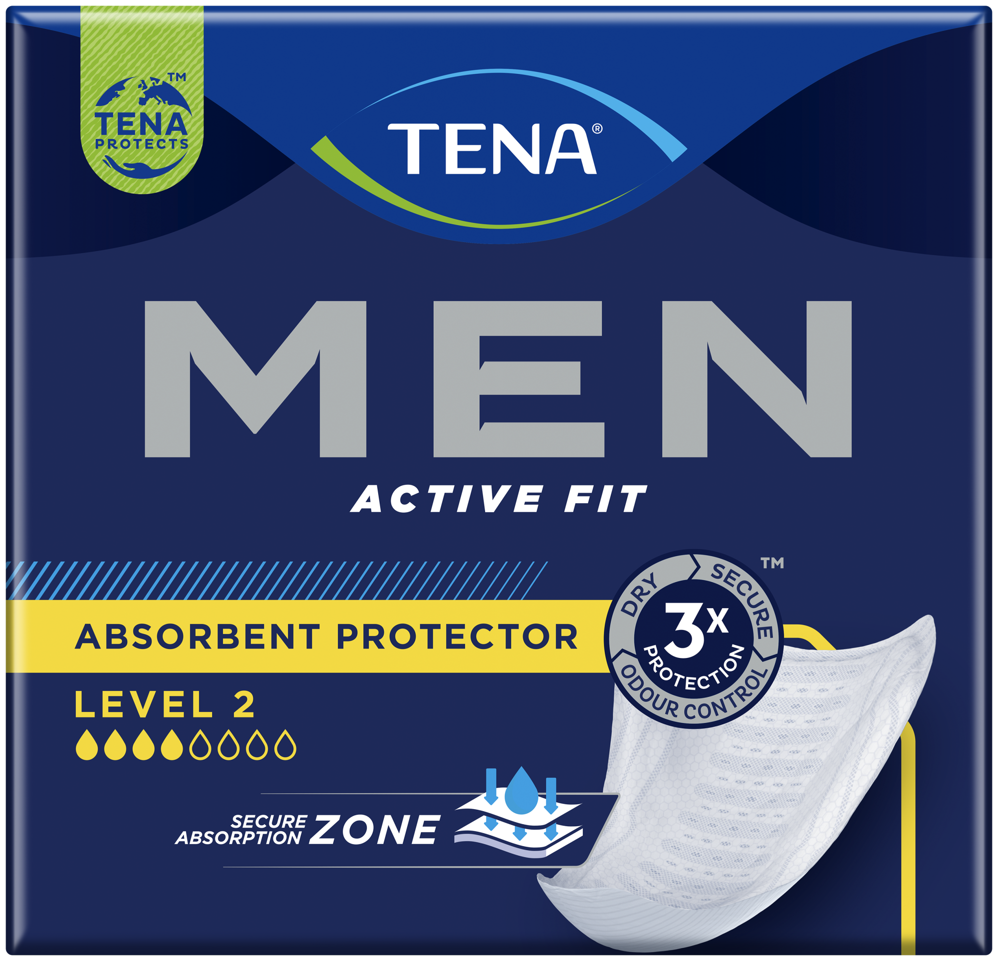 TENA Men Active Fit Level 2 | Protection contre l’incontinence