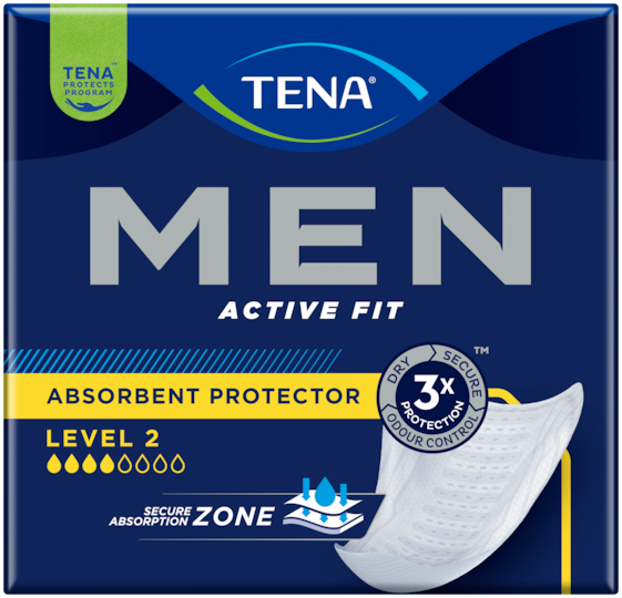 TENA Men Maximum Guard Incontinence Pad for Men, Maximum Absorbency, 20  count