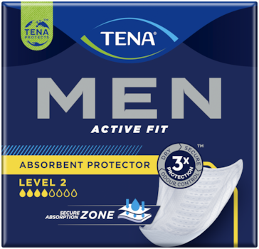 TENA Men Active Fit Absorbent Protector Level 2 | Inkontinensindlæg