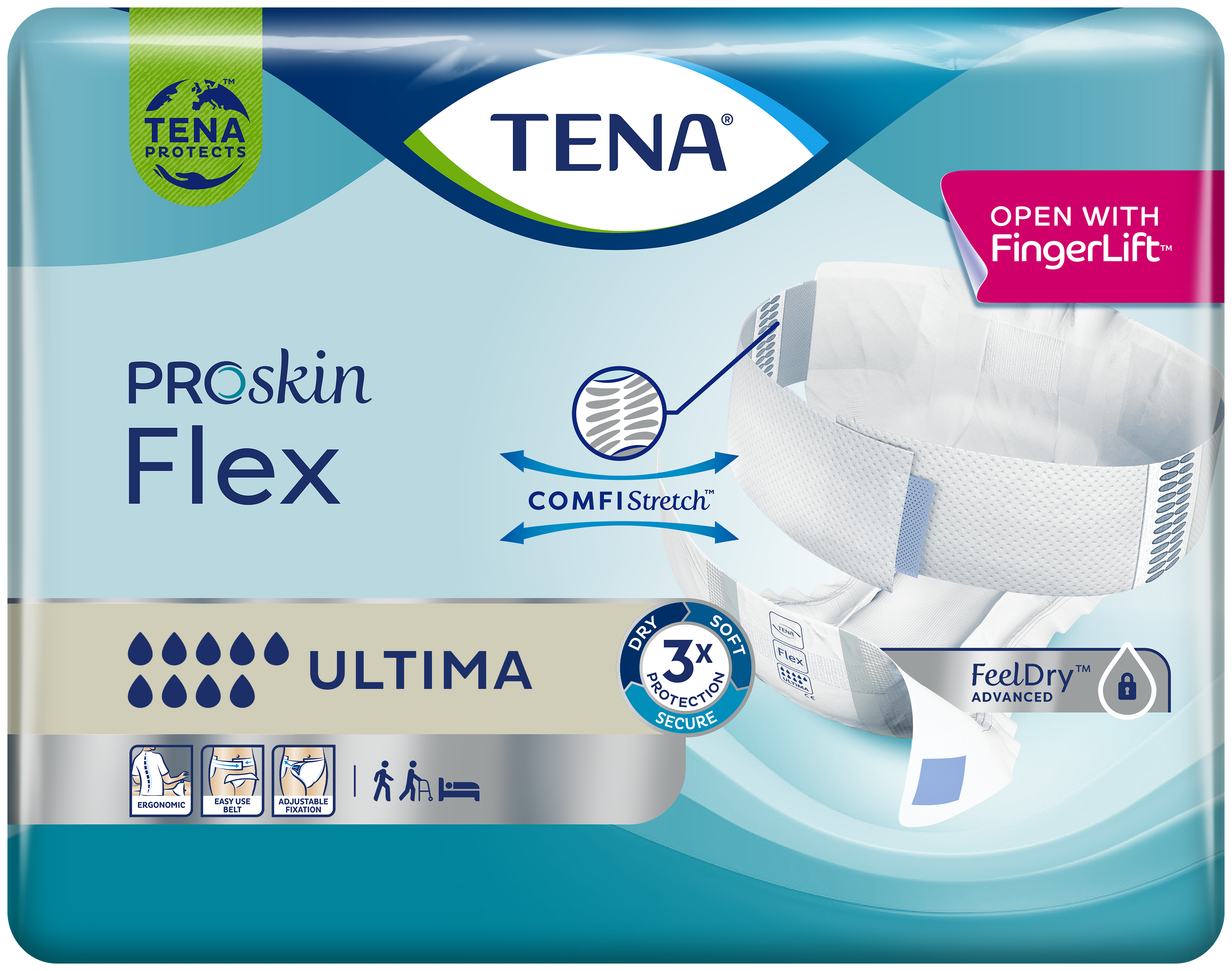TENA Flex Ultima | Ergonomisk inkontinensprodukt med bælte