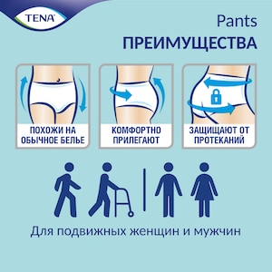 Подгузники-трусы TENA Pants Normal — надежные и удобные в использовании