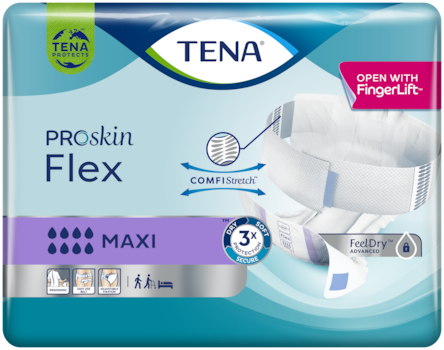 „TENA Flex Maxi“ | ergonomiškas produktas su užsegama juosta nelaikantiems šlapimo