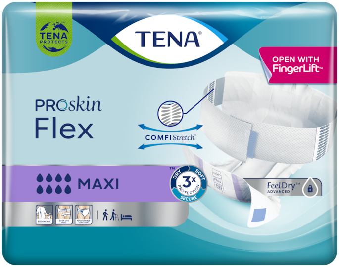 TENA Flex Maxi | Ergonomiskt bältesskydd