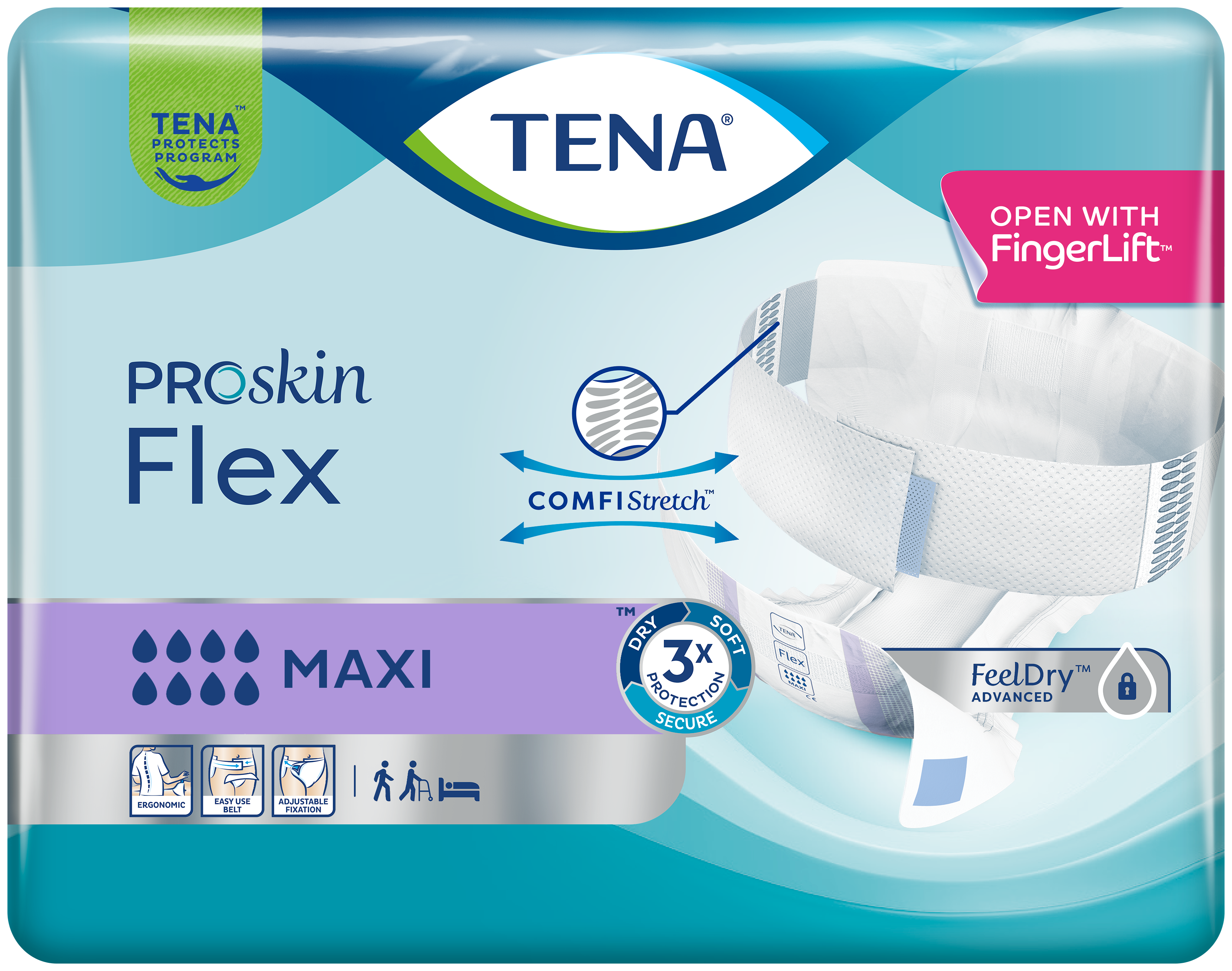 TENA ProSkin Flex Maxi | Inkontinenzvorlage mit Hüftbund