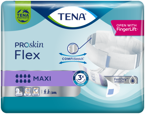 „TENA Flex Maxi“ | ergonomiškas produktas su užsegama juosta nelaikantiems šlapimo