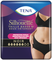 TENA Silhouette Taille basse Noir | Sous-vêtement absorbant