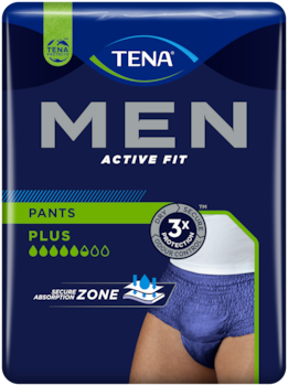 TENA Men Active Fit Pants Plus | Zila apakšveļa urīna nesaturēšanas gadījumiem