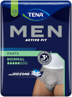 TENA Men Active Fit Pants Normal | Graue Einwegunterwäsche