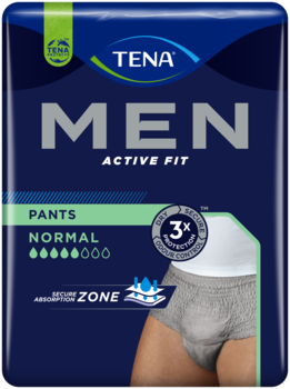 TENA Men Active Fit Pants Normal | Grijs incontinentieondergoed