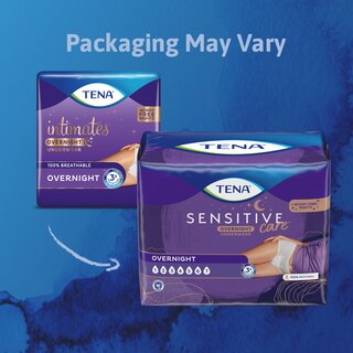 TENA Sensitive Care Overnight Underwear Packaging May Vary