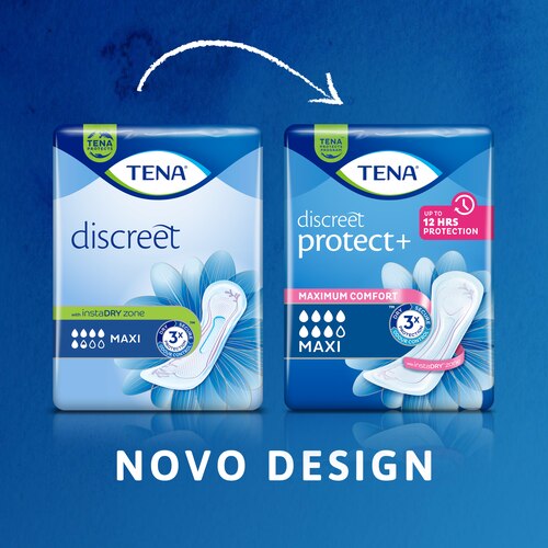 TENA Discreet Protect+ Maxi  Penso para incontinência para mulheres