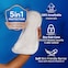 TENA Sensitive Care Extra Coverage Overnight Pads have five in one protection with SkinComfort™ formula.