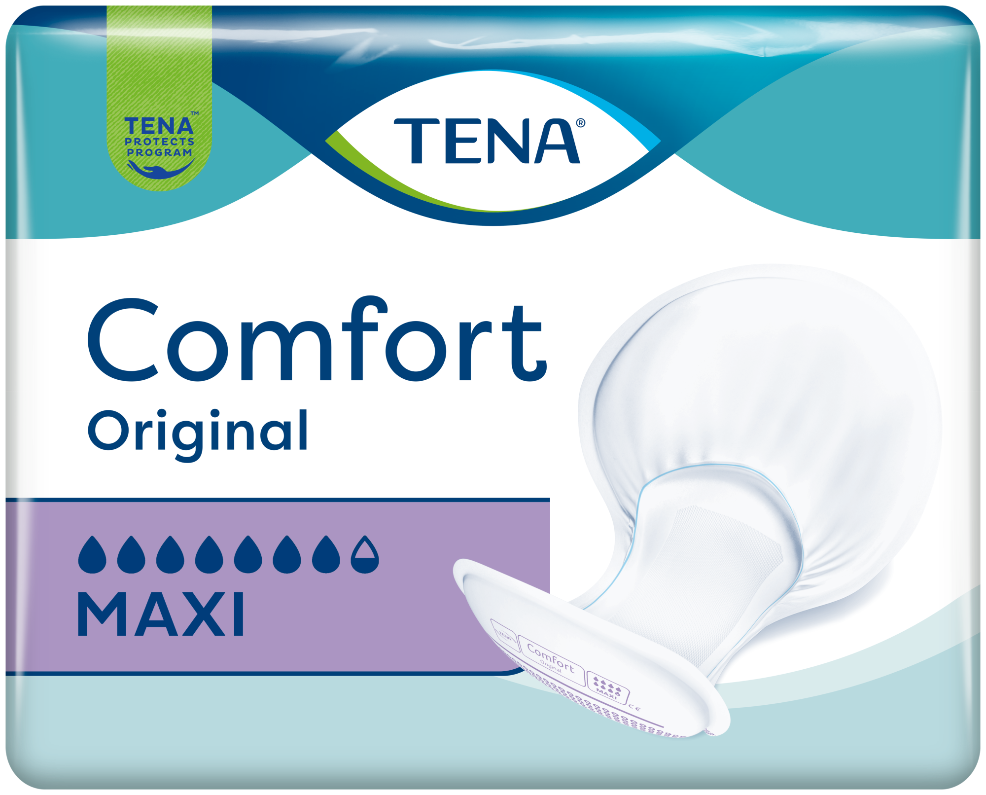 TENA Comfort Original Maxi - Large shaped incontinence pad