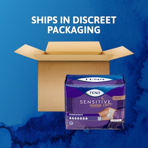 TENA Sensitive Care Overnight Underwear Ships In Discreet Packaging