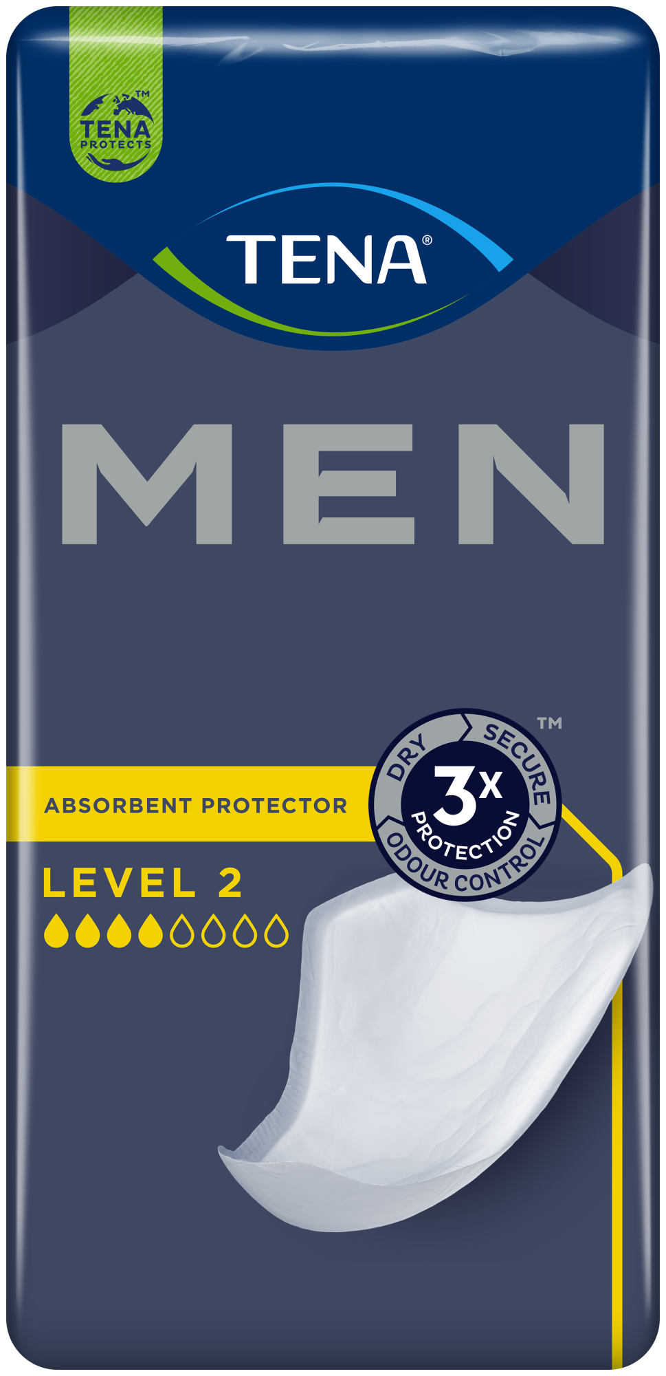 Vpojna predloga TENA MEN Level 2 | Vložek za moške s srednje močnim uhajanjem urina