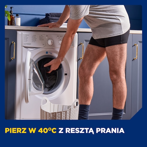 Bokserki ochronne TENA Men można prać z pozostałymi ubraniami w temperaturze 40˚C