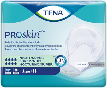TENA ProSkin Night Super | Breathable Large Absorbent Pads