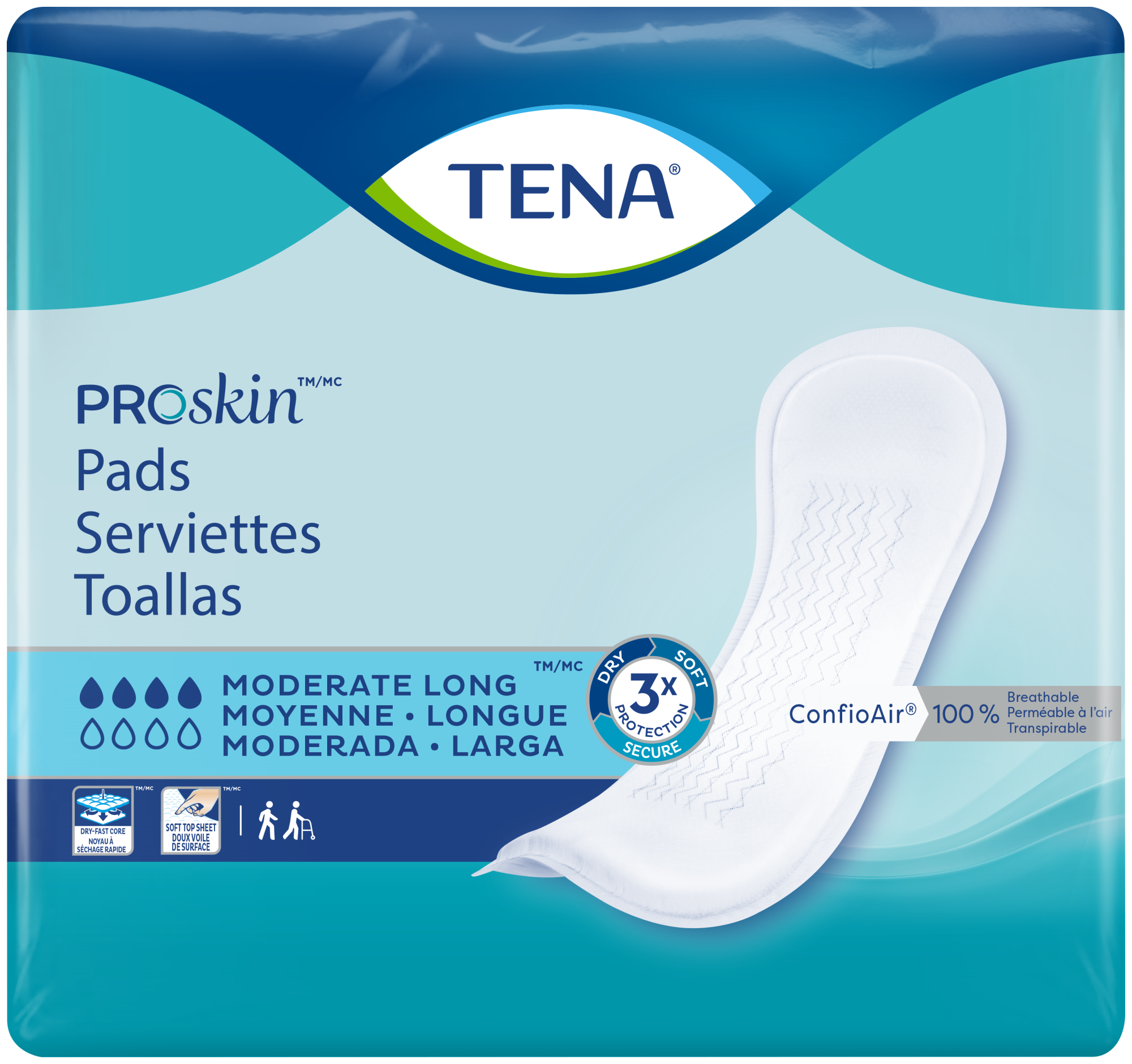 TENA ProSkin Moderate Long | Incontinence pads