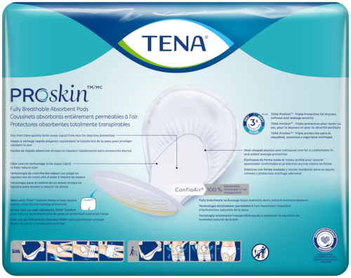 TENA ProSkin Day Plus Back of pack