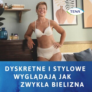 TENA Lady są dyskretne, stylowe i wyglądają jak bielizna.