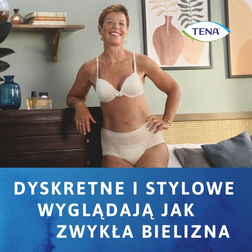 TENA Lady są dyskretne, stylowe i wyglądają jak bielizna.