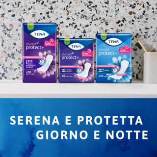 Giorni e notti sereni con gli assorbenti per incontinenza TENA Discreet Protect+